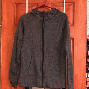 Grey Nike jacket with hood